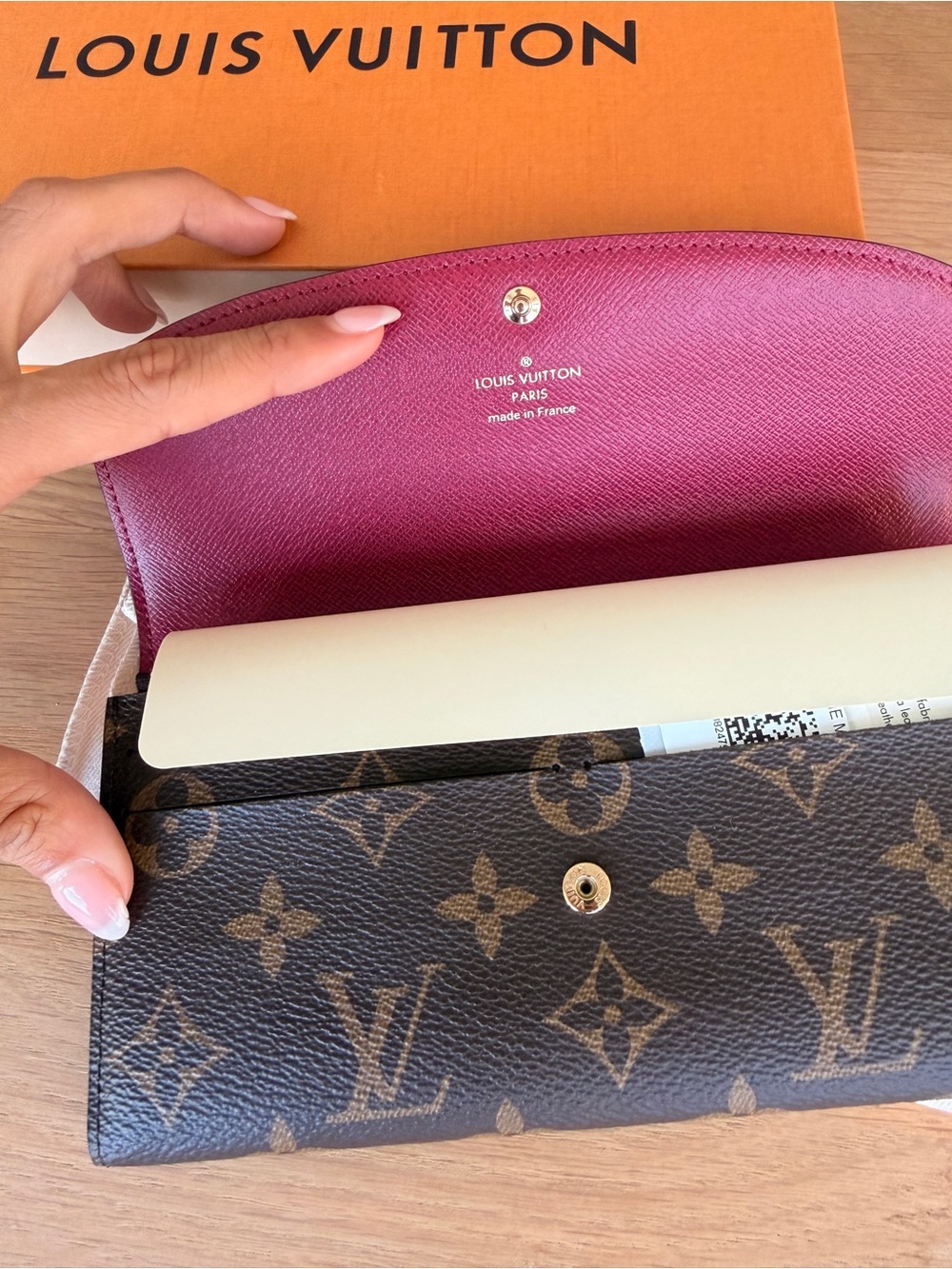 Louis Vuitton Emilie Wallet - Dark Brown & Gold Hardware - Picture 2 of 4